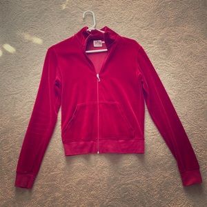 Juicy Couture dark red velour jacket